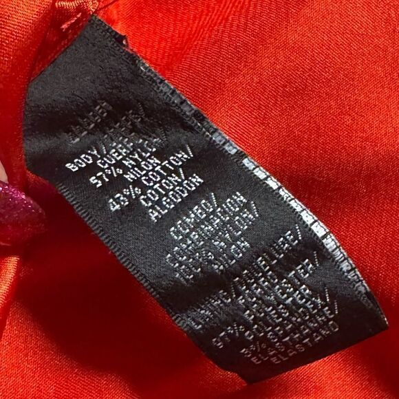 NWT ML Monique Lhuillier red Lace Ruffled long sleeve mini dress Size sz 2 - Picture 8 of 10